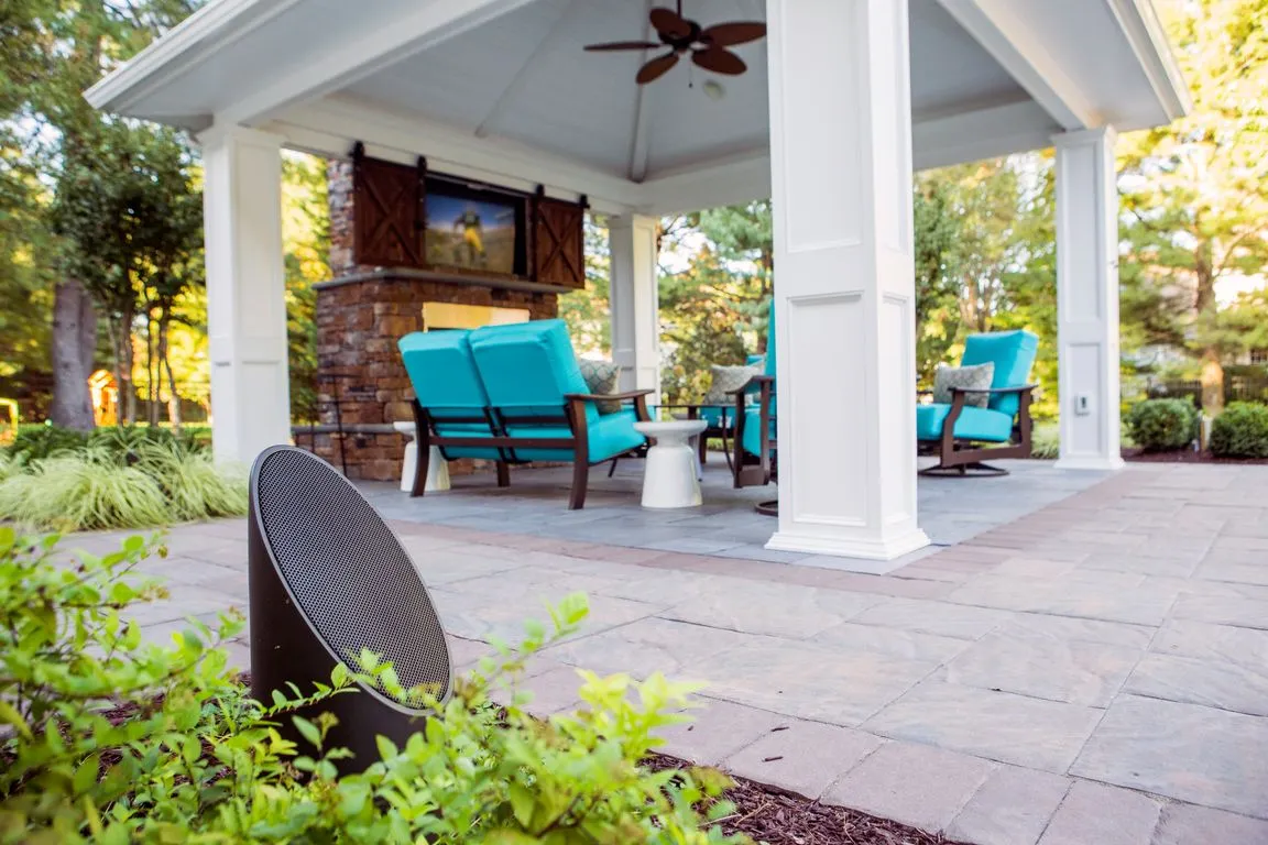 Covered outdoor patio and garden