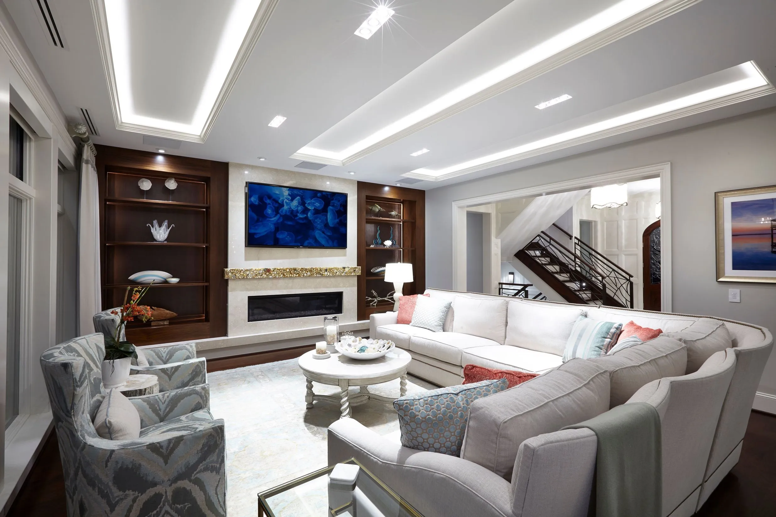 Living room with high-end audio